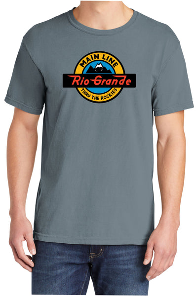 Rio Grande Thru the Rockies Main Line T Shirt Vintage Logo 