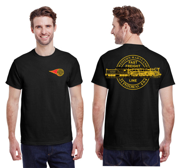 Western Maryland Railway Speed Lettering Pocket Tee Faded Glory Shirt –  Mohawk Design